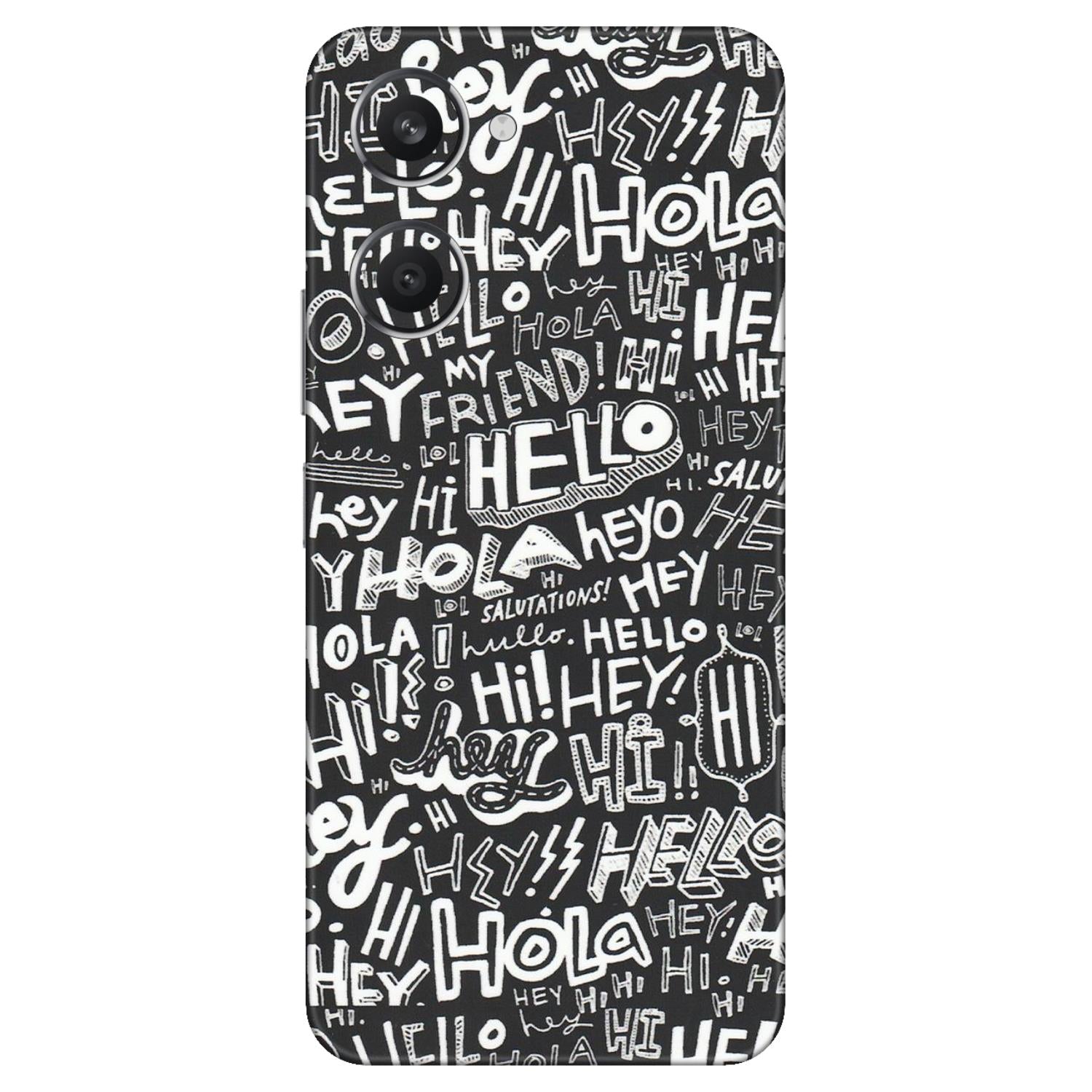 VIVO Y Series Phone Skins (All Models) - Hi Hello Doodles - Matte Finish (M-25) Vivo Y28S (5G)