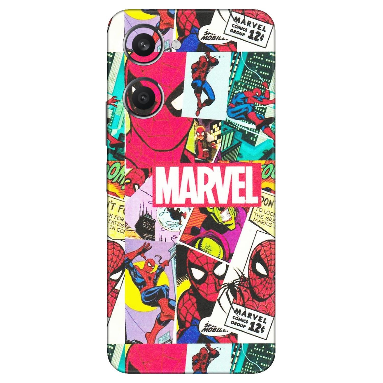VIVO Y Series Phone Skins (All Models) - Marvel Comic Spiderman Grafitti - Matte Finish (M-72) Vivo Y28S (5G)
