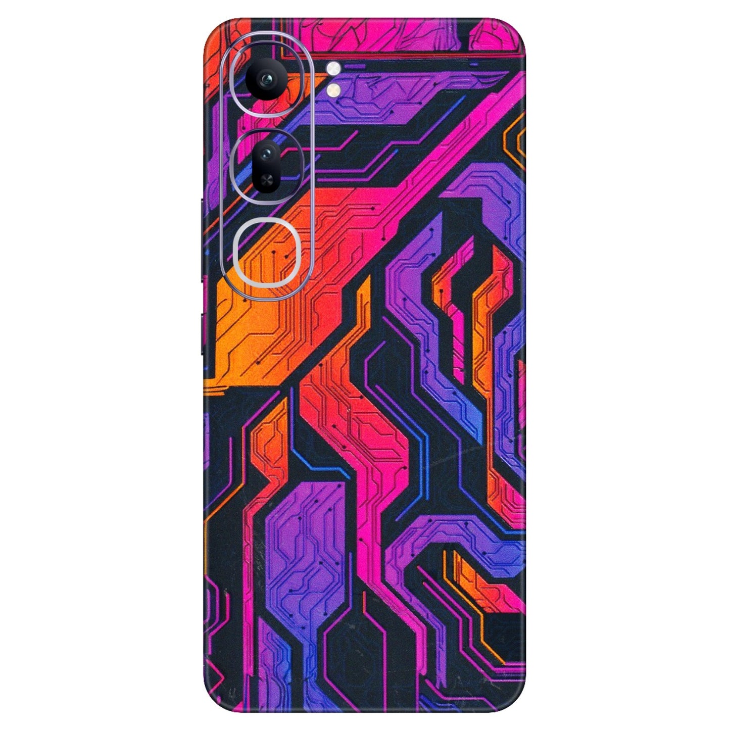 VIVO Y Series Phone Skins (All Models) - Tech Circuits Futuristic - 3D Embossed Finish (L-07) Vivo Y300 (5G)