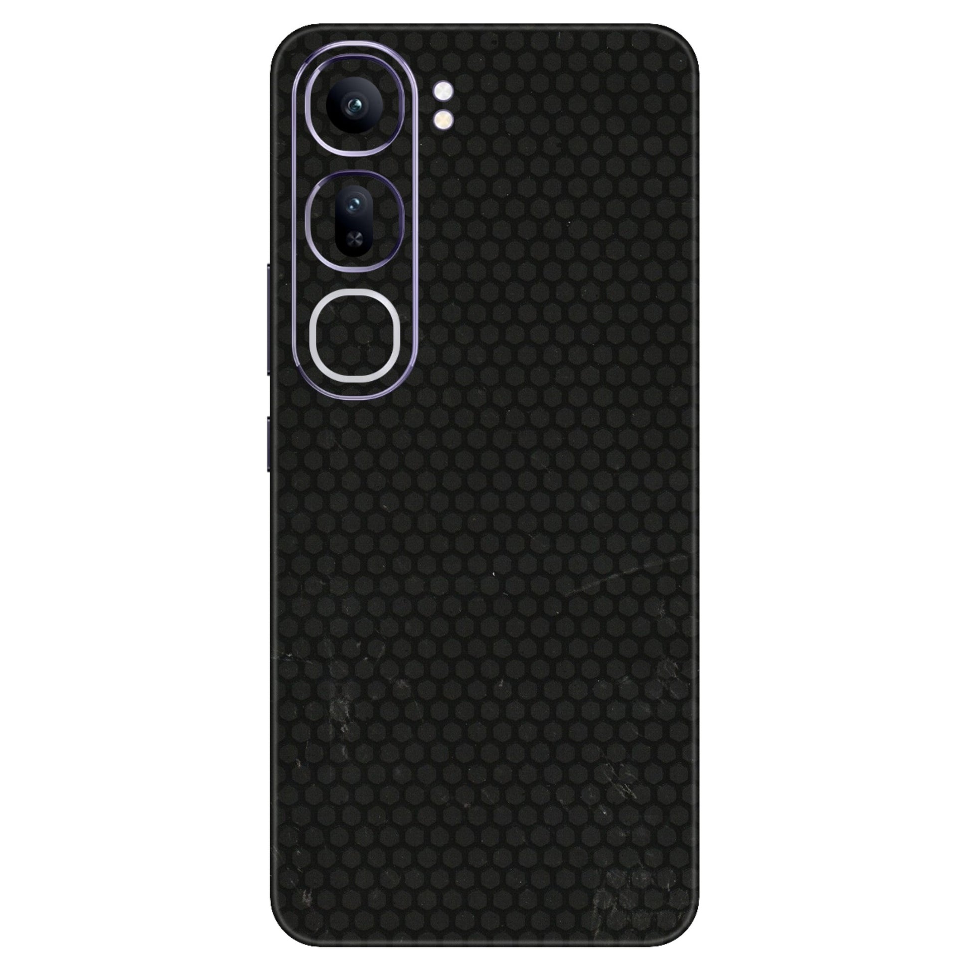 VIVO Y Series Phone Skins (All Models) - Black honeycomb - 3D Embossed Finish (L-114) Vivo Y300 (5G)
