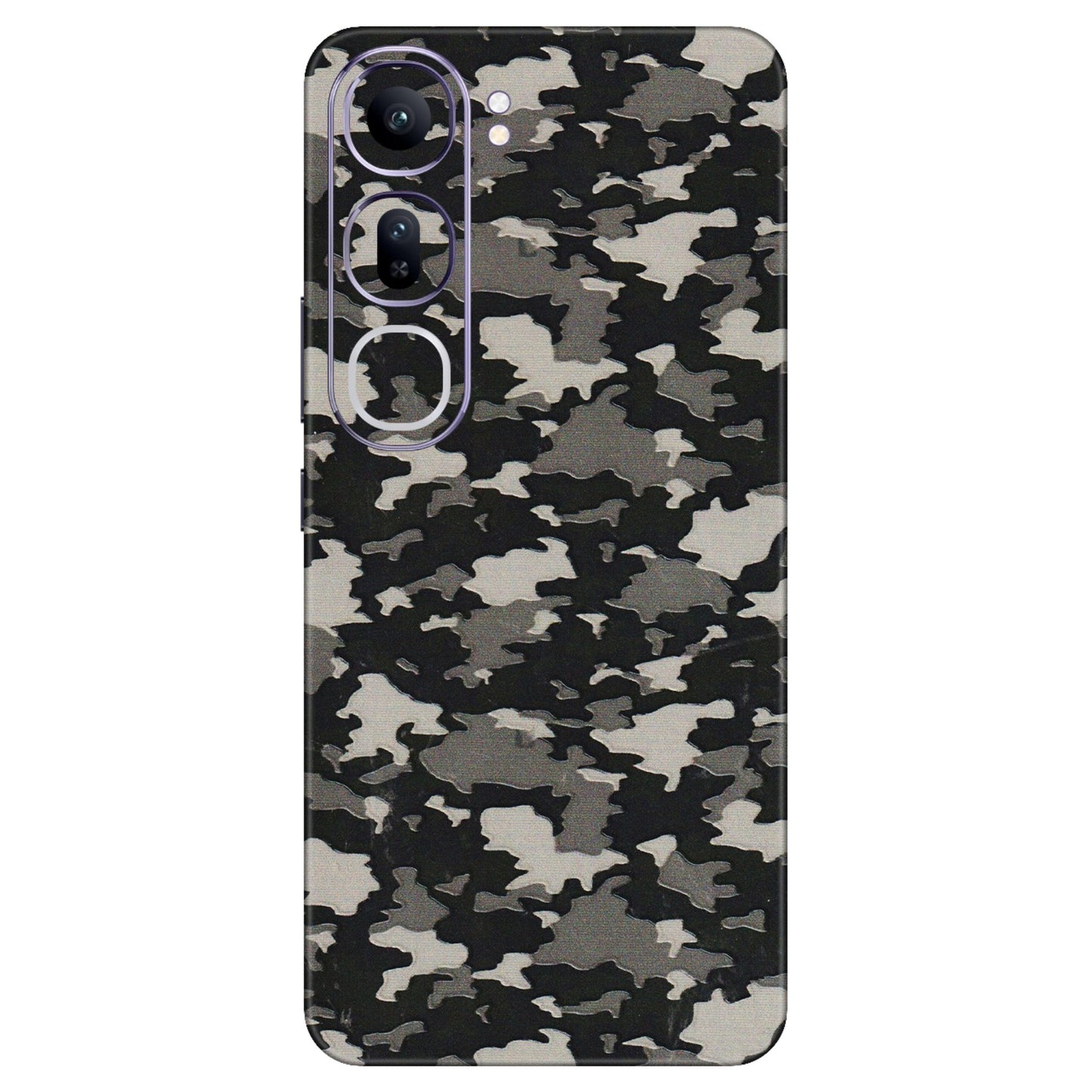 VIVO Y Series Phone Skins (All Models) - Black/Grey Camoflaunge - 3D Embossed Finish (L-142) Vivo Y300 (5G)