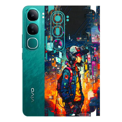 VIVO Y Series Phone Skins (All Models) - Street Anime Guy - 3D Embossed Finish (L-158) Vivo Y300 (5G)