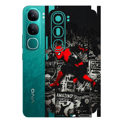 VIVO Y Series Phone Skins (All Models) - SpiderMan New - 3D Embossed Finish (L-162) Vivo Y300 (5G)