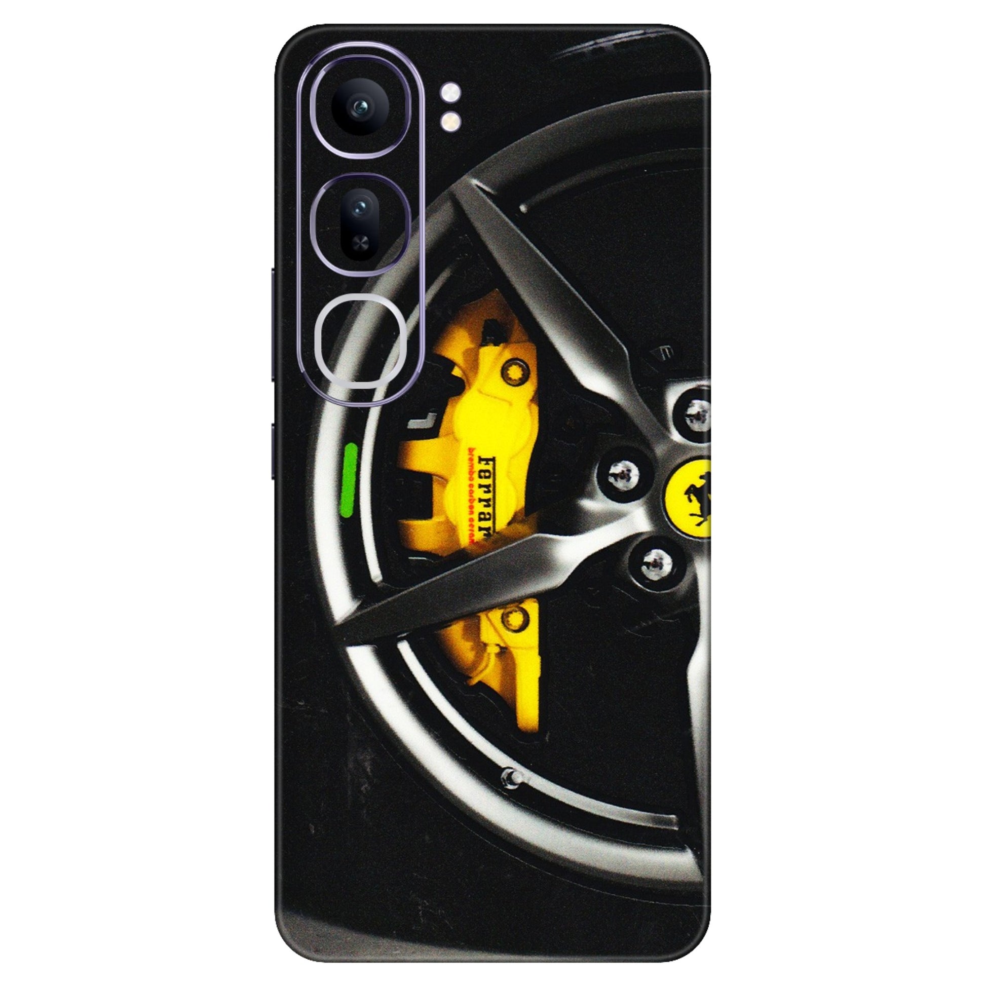 VIVO Y Series Phone Skins (All Models) - Ferrari Wheel Alloy - 3D Embossed Finish (L-173) Vivo Y300 (5G)