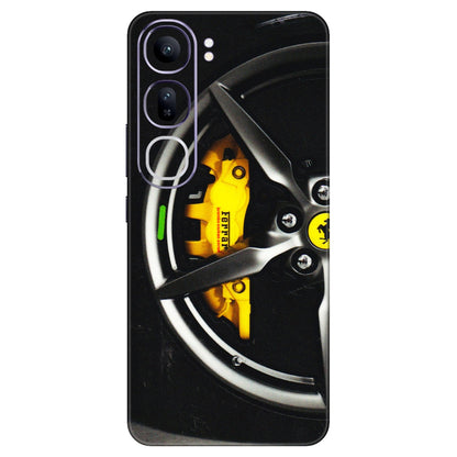 VIVO Y Series Phone Skins (All Models) - Ferrari Wheel Alloy - 3D Embossed Finish (L-173) Vivo Y300 (5G)