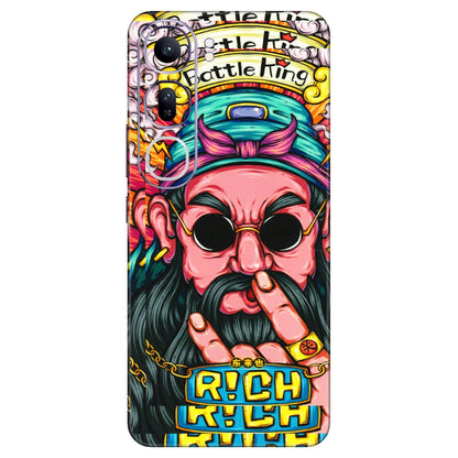 VIVO Y Series Phone Skins (All Models) - Battle King Dude Face - 3D Embossed Finish (L-178) Vivo Y300 (5G)