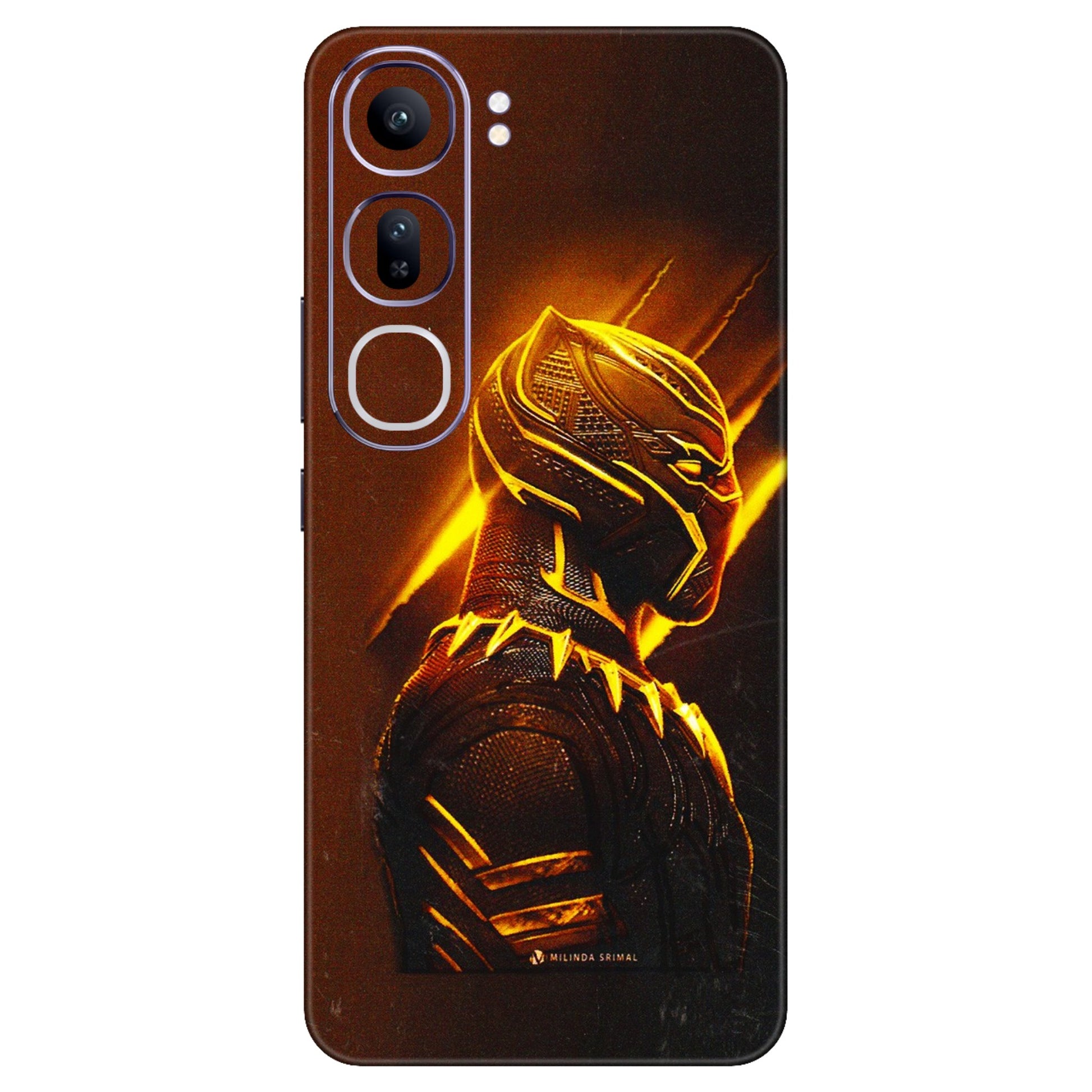 VIVO Y Series Phone Skins (All Models) - Gold Black Panther - 3D Embossed Finish (L-181) Vivo Y300 (5G)