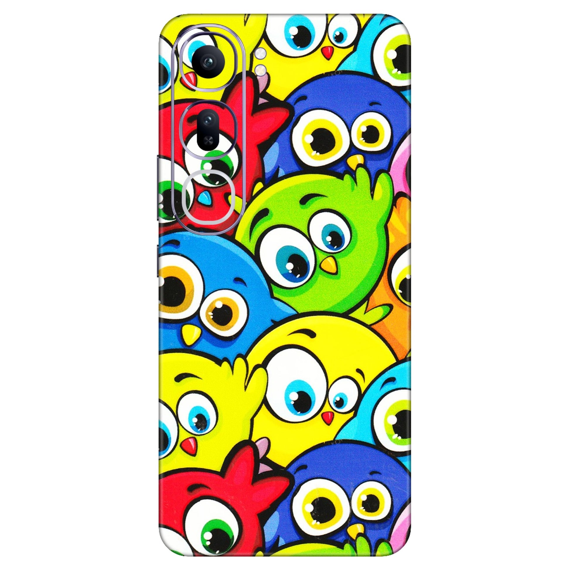 VIVO Y Series Phone Skins (All Models) - Cute Fluffy Birds - 3D Embossed Finish (L-213) Vivo Y300 (5G)