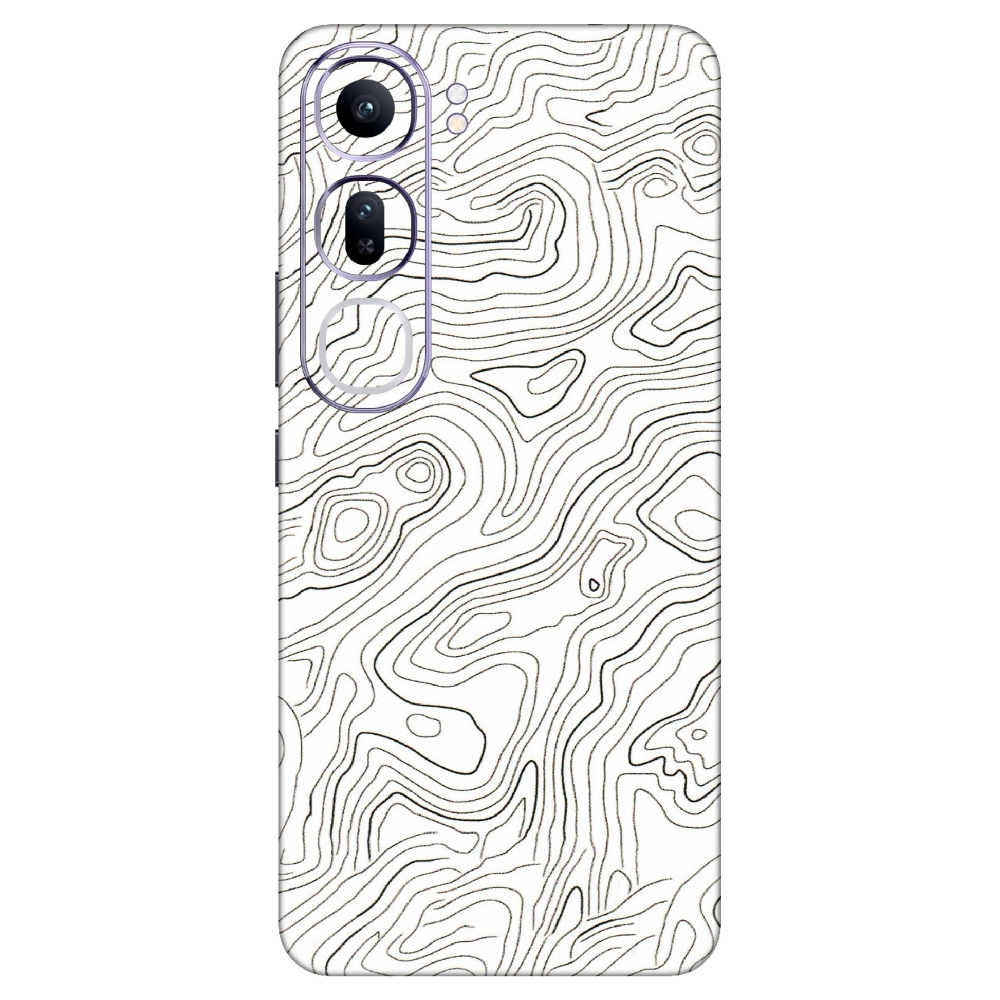 VIVO Y Series Phone Skins (All Models) - White Black Swirls - 3D Embossed Finish (L-219) Vivo Y300 (5G)