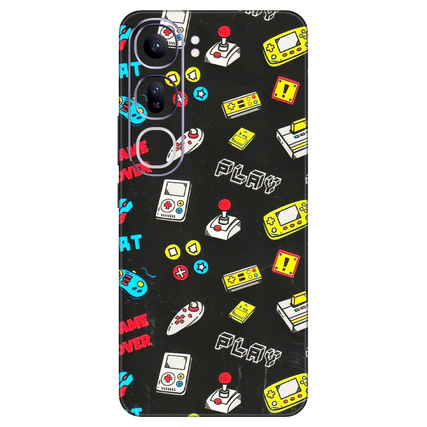 VIVO Y Series Phone Skins (All Models) - Gaming Doodles - 3D Embossed Finish (L-224) Vivo Y300 (5G)
