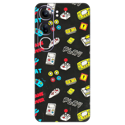 VIVO Y Series Phone Skins (All Models) - Gaming Doodles - 3D Embossed Finish (L-224) Vivo Y300 (5G)
