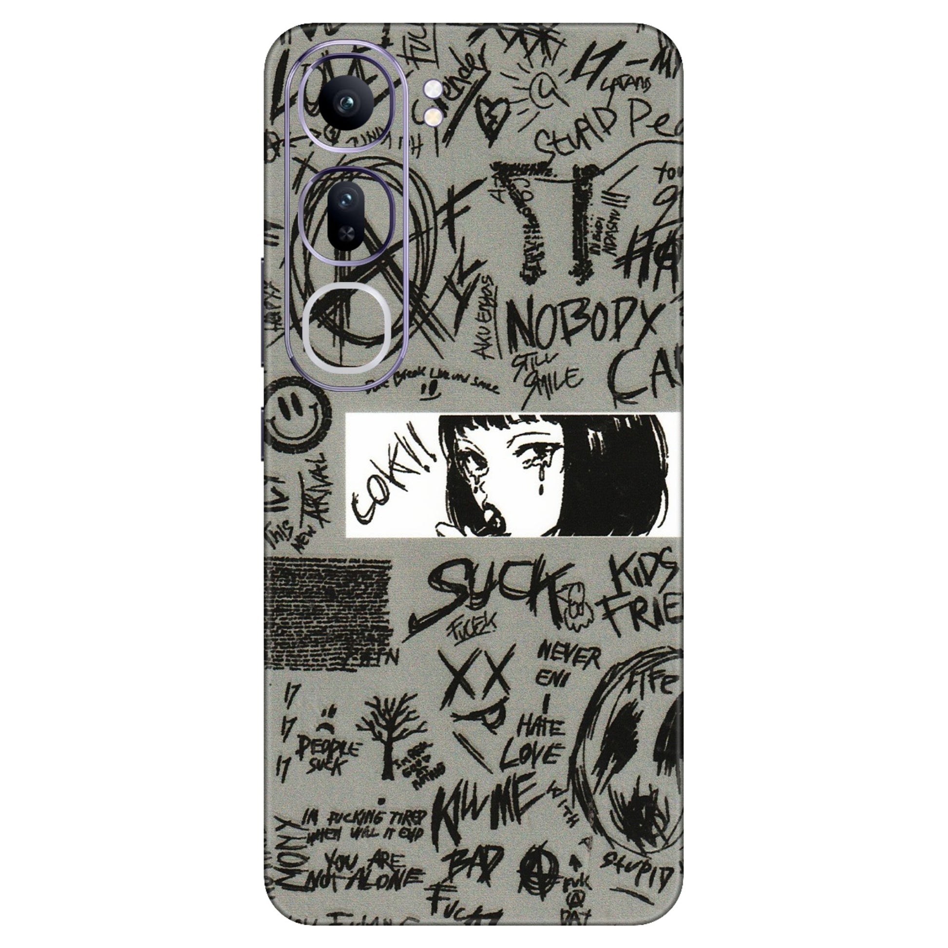 VIVO Y Series Phone Skins (All Models) - Never Have Love Anime - 3D Embossed Finish (L-260) Vivo Y300 (5G)