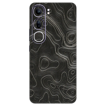 VIVO Y Series Phone Skins (All Models) - Abstract White Line Map - 3D Embossed Finish (L-269) Vivo Y300 (5G)