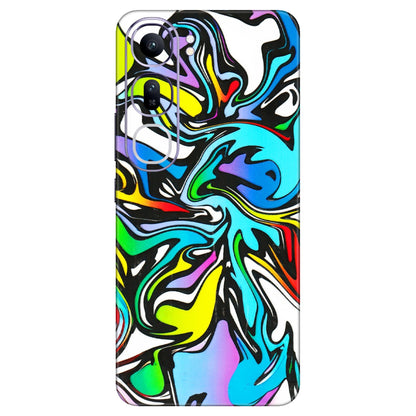 VIVO Y Series Phone Skins (All Models) - Abstract Colour Paints - 3D Embossed Finish (L-271) Vivo Y300 (5G)