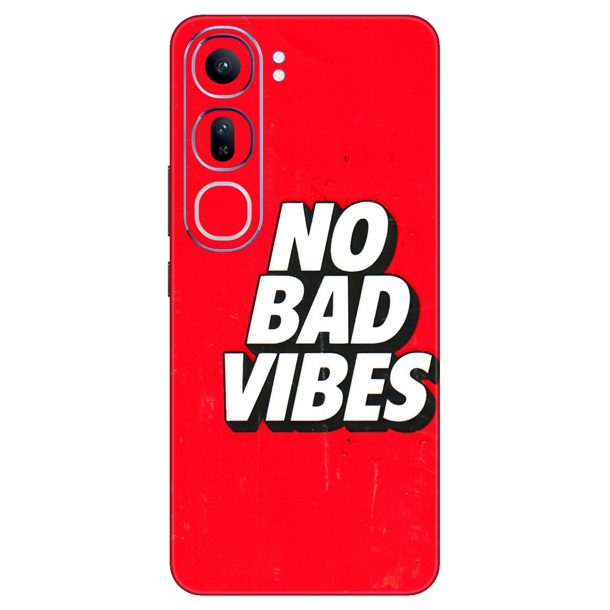 VIVO Y Series Phone Skins (All Models) - No Bad Vibes - 3D Embossed Finish (L-280) Vivo Y300 (5G)