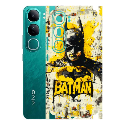VIVO Y Series Phone Skins (All Models) - Batman Yellow BT - 3D Embossed Finish (L-304) Vivo Y300 (5G)