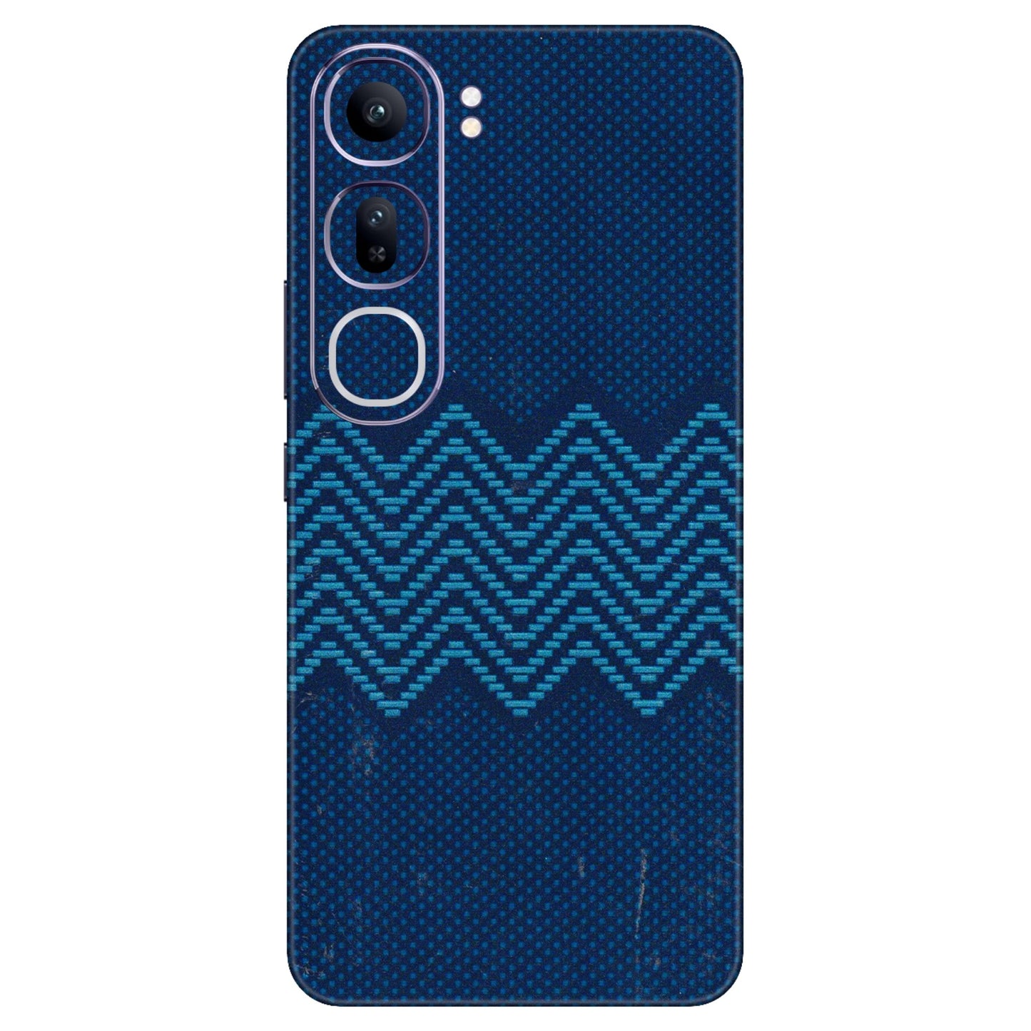 VIVO Y Series Phone Skins (All Models) - Blue Sober Waves - 3D Embossed Finish (L-306) Vivo Y300 (5G)