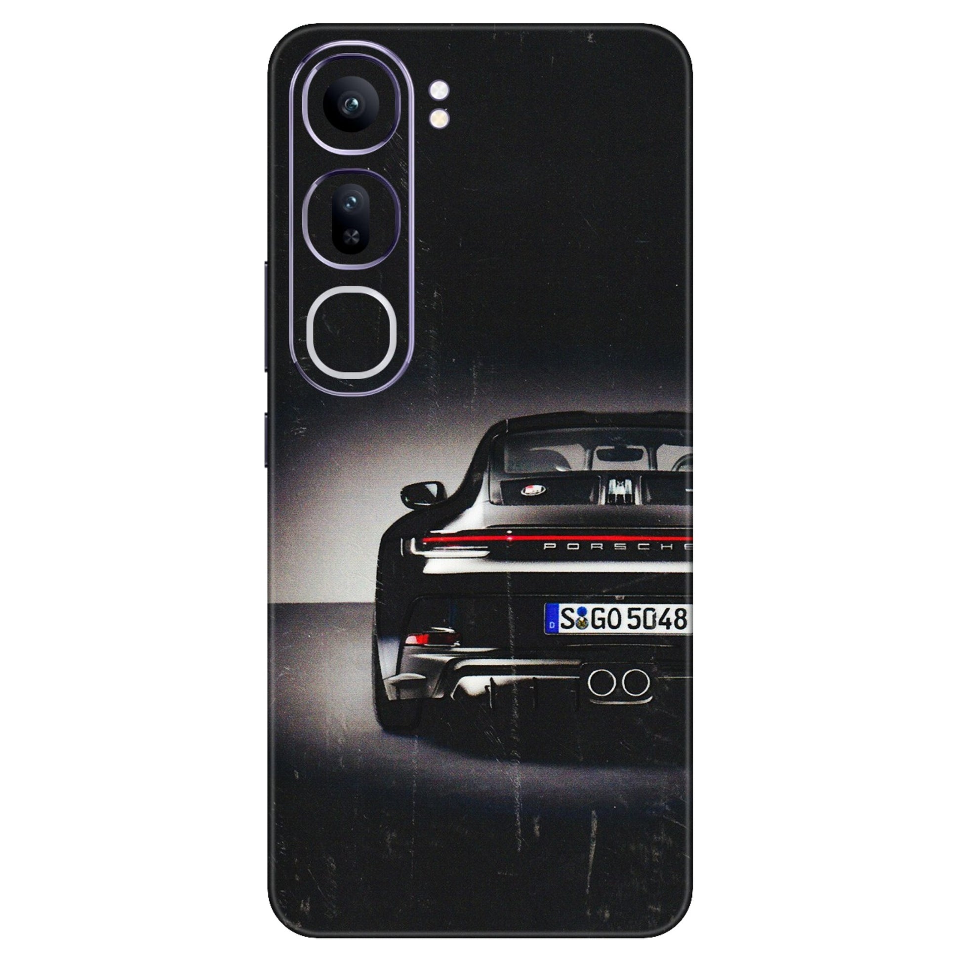 VIVO Y Series Phone Skins (All Models) - New Black Porsche GT3 - 3D Embossed Finish (L-327) Vivo Y300 (5G)