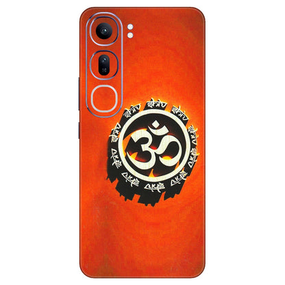 VIVO Y Series Phone Skins (All Models) - Aum Shiv Orange - 3D Embossed Finish (L-32) Vivo Y300 (5G)