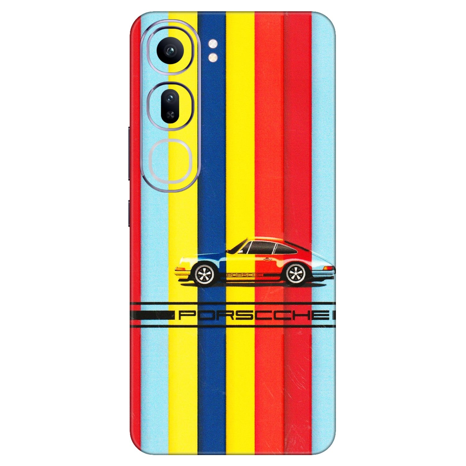 VIVO Y Series Phone Skins (All Models) - Multicolour Porche - 3D Embossed Finish (L-39) Vivo Y300 (5G)