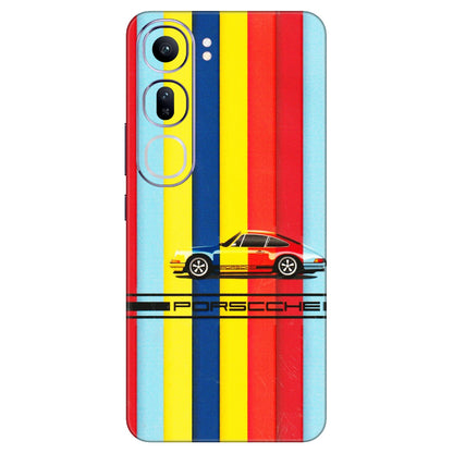 VIVO Y Series Phone Skins (All Models) - Multicolour Porche - 3D Embossed Finish (L-39) Vivo Y300 (5G)