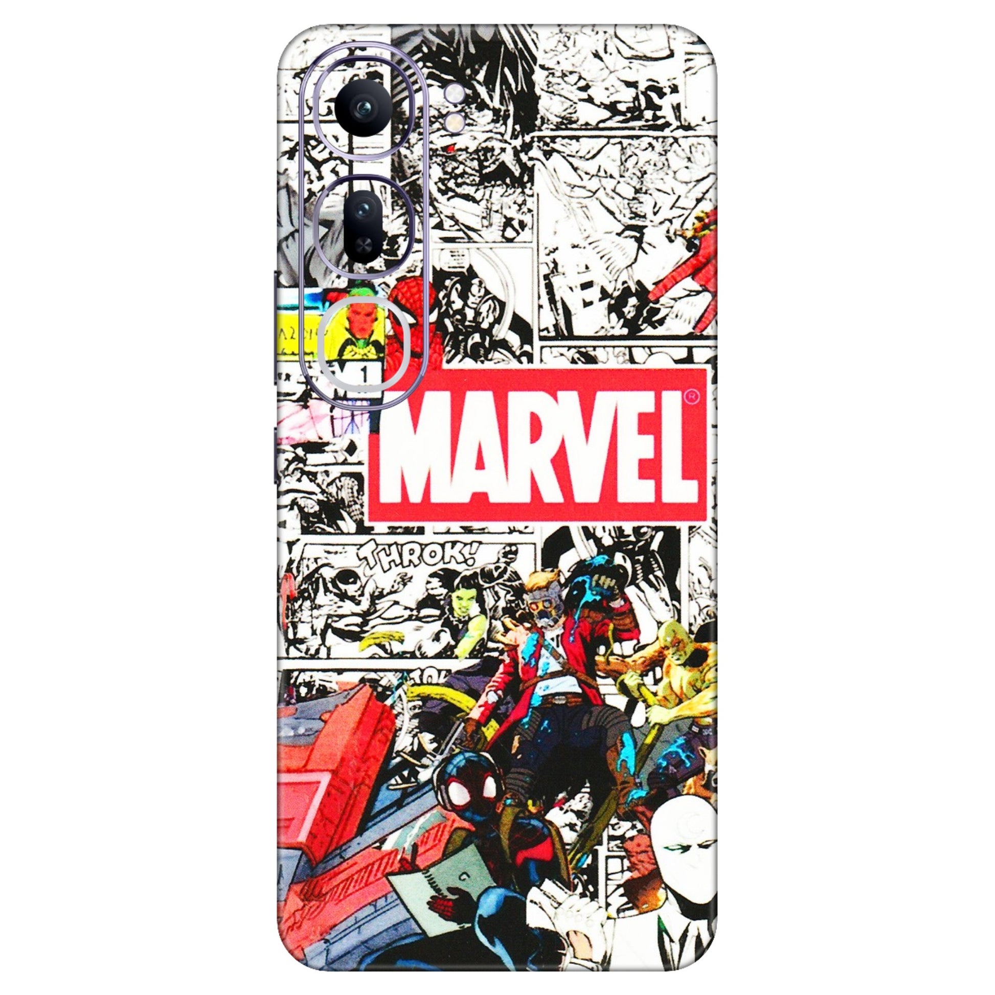VIVO Y Series Phone Skins (All Models) - Marvel Colorful Comic - 3D Embossed Finish (L-64) Vivo Y300 (5G)