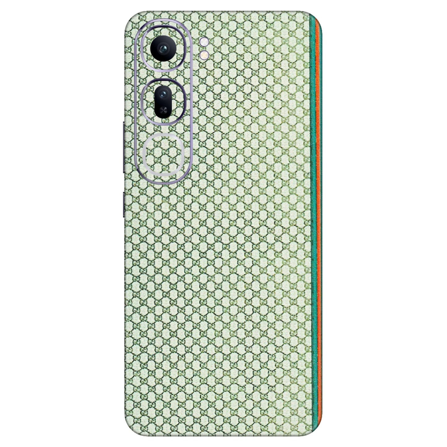 VIVO Y Series Phone Skins (All Models) - Gucci Fabric Pattern - 3D Embossed Finish (L-73) Vivo Y300 (5G)