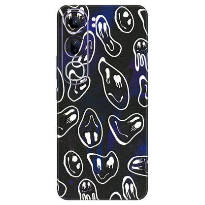 VIVO Y Series Phone Skins (All Models) - Distorted Smileys - 3D Embossed Finish (L-92) Vivo Y300 (5G)