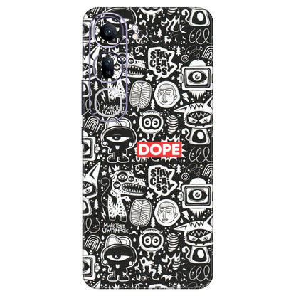 VIVO Y Series Phone Skins (All Models) - Dope Stay Classy Black Doodles - Matte Finish (M-126) Vivo Y300 (5G)