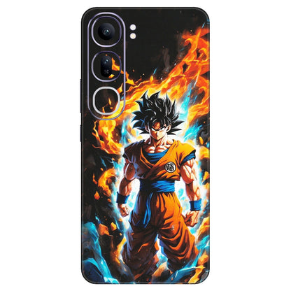 VIVO Y Series Phone Skins (All Models) - Goku Transformation Anime - Matte Finish (M-159) Vivo Y300 (5G)