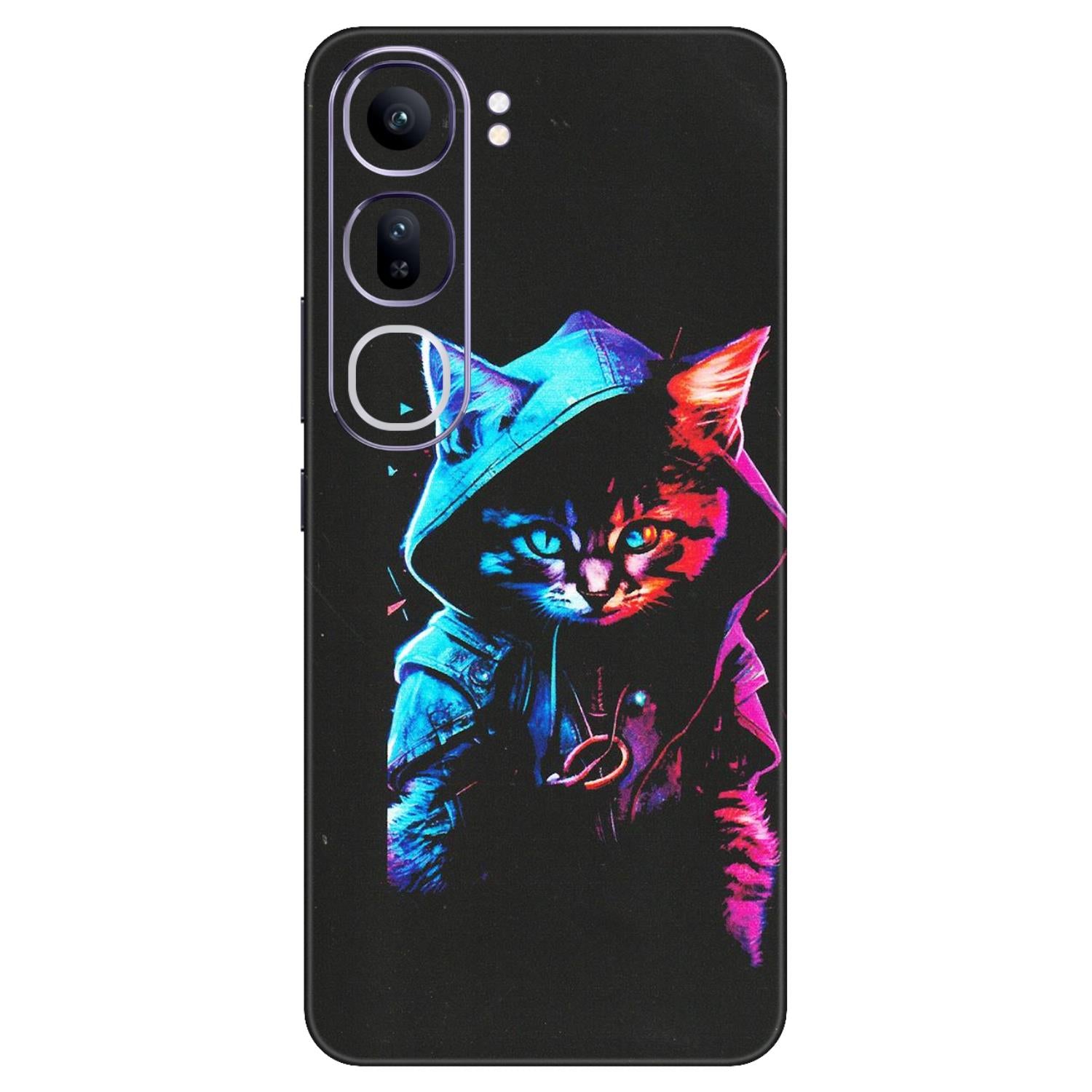 VIVO Y Series Phone Skins (All Models) - Cyberpunk Cat - Matte Finish (M-45) Vivo Y300 (5G)