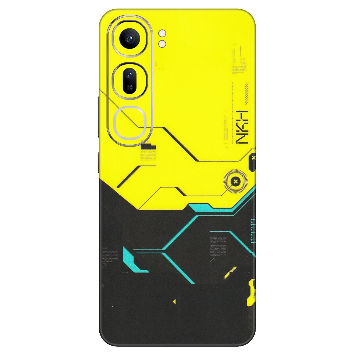 VIVO Y Series Phone Skins (All Models) - Black Yellow Technica - Matte Finish (M-53) Vivo Y300 (5G)