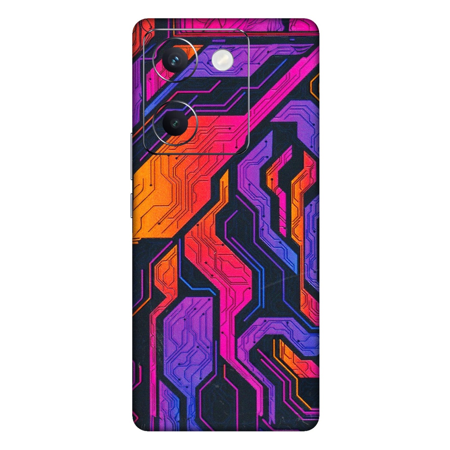 VIVO Y Series Phone Skins (All Models) - Tech Circuits Futuristic - 3D Embossed Finish (L-07) Vivo Y300 Plus (5G)