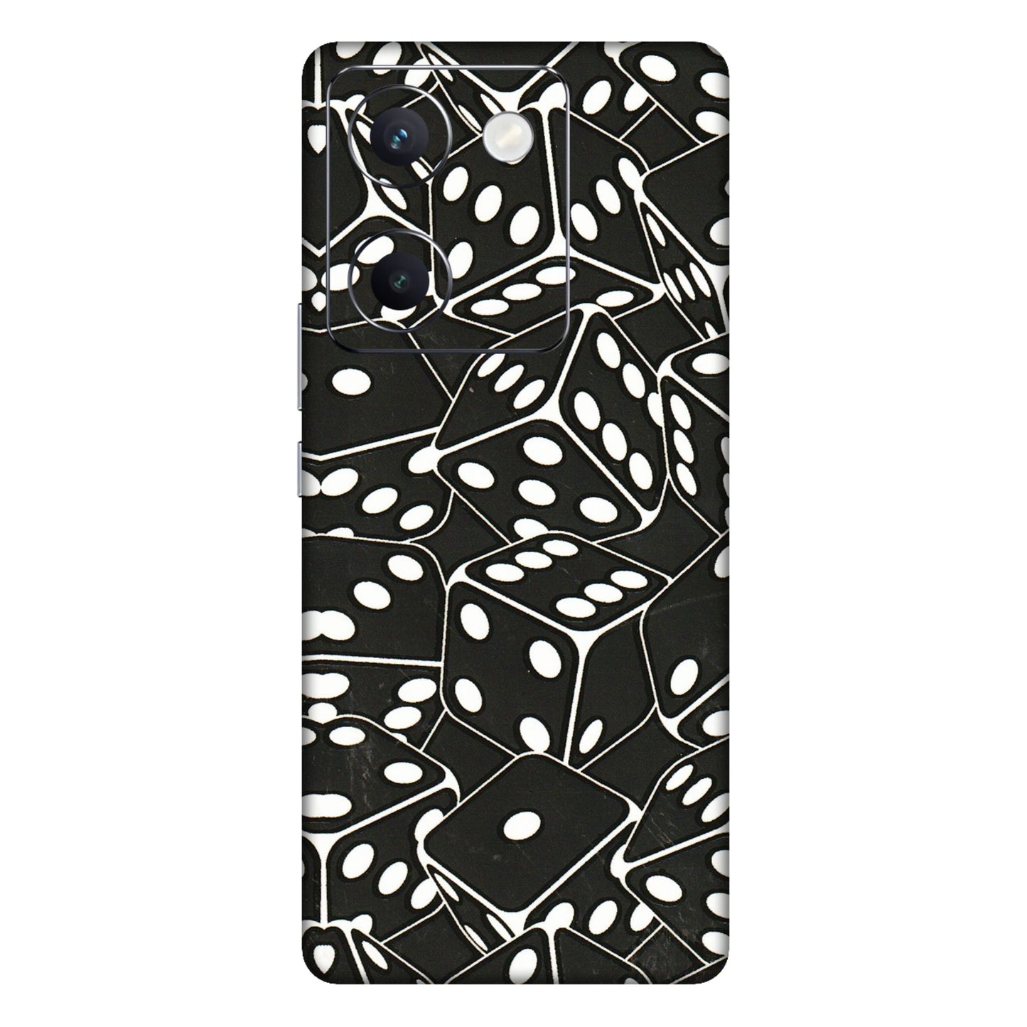 VIVO Y Series Phone Skins (All Models) - Big Black Dices - 3D Embossed Finish (L-106) Vivo Y300 Plus (5G)