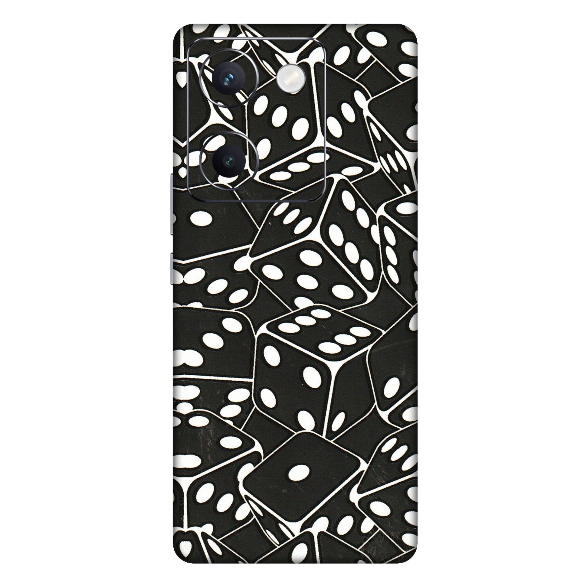 VIVO Y Series Phone Skins (All Models) - Big Black Dices - 3D Embossed Finish (L-106) Vivo Y300 Plus (5G)