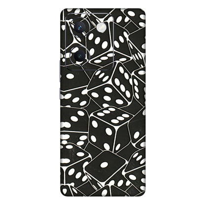 VIVO Y Series Phone Skins (All Models) - Big Black Dices - 3D Embossed Finish (L-106) Vivo Y300 Plus (5G)