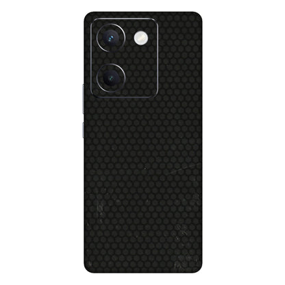 VIVO Y Series Phone Skins (All Models) - Black honeycomb - 3D Embossed Finish (L-114) Vivo Y300 Plus (5G)