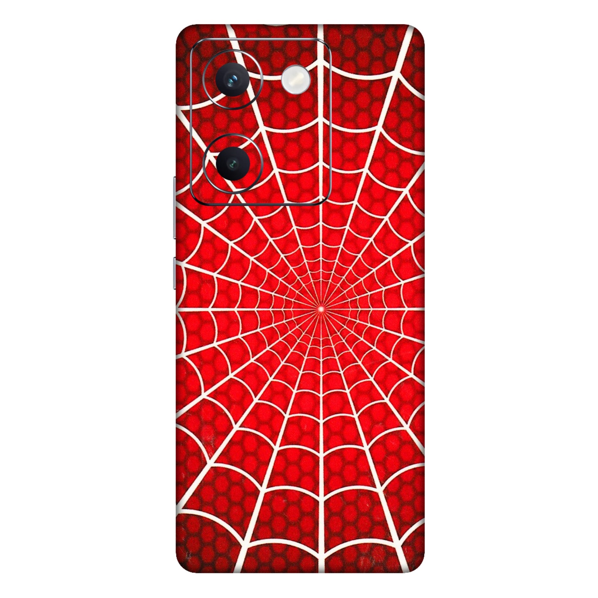 VIVO Y Series Phone Skins (All Models) - Classic Spidey Web - 3D Embossed Finish (L-115) Vivo Y300 Plus (5G)
