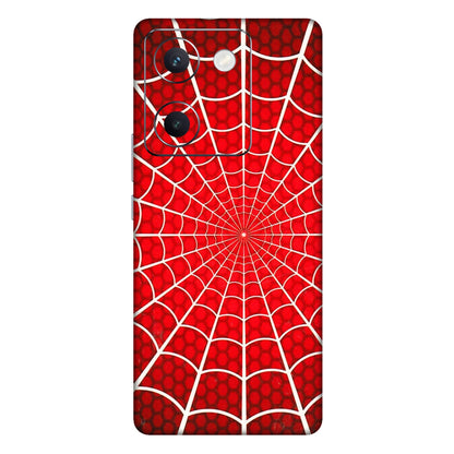 VIVO Y Series Phone Skins (All Models) - Classic Spidey Web - 3D Embossed Finish (L-115) Vivo Y300 Plus (5G)