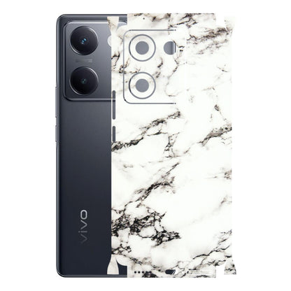 VIVO Y Series Phone Skins (All Models) - Black and White Marble Texture - 3D Embossed Finish (L-124) Vivo Y300 Plus (5G)
