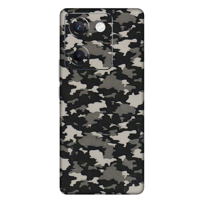 VIVO Y Series Phone Skins (All Models) - Black/Grey Camoflaunge - 3D Embossed Finish (L-142) Vivo Y300 Plus (5G)