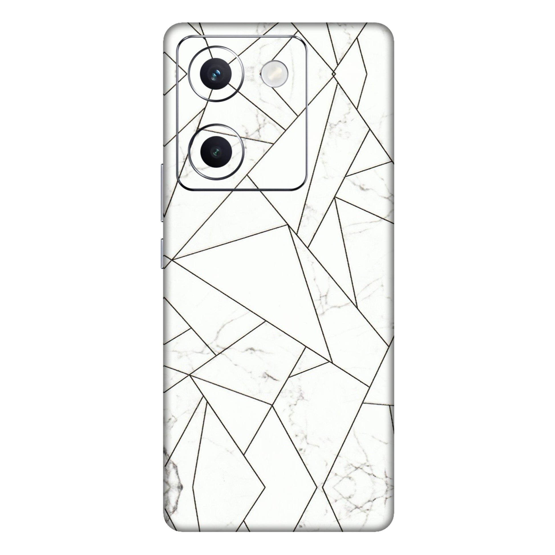 VIVO Y Series Phone Skins (All Models) - Luxury White Marble Effect - 3D Embossed Finish (L-168) Vivo Y300 Plus (5G)