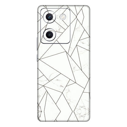 VIVO Y Series Phone Skins (All Models) - Luxury White Marble Effect - 3D Embossed Finish (L-168) Vivo Y300 Plus (5G)
