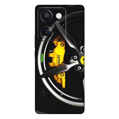 VIVO Y Series Phone Skins (All Models) - Ferrari Wheel Alloy - 3D Embossed Finish (L-173) Vivo Y300 Plus (5G)