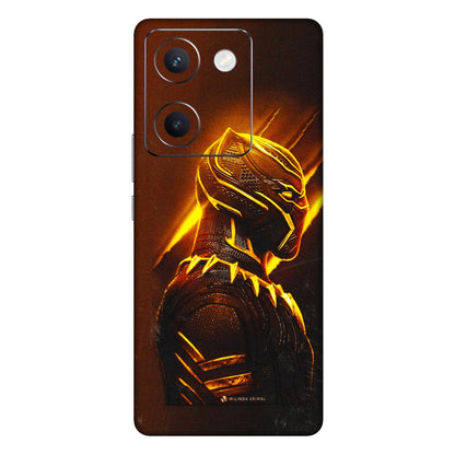 VIVO Y Series Phone Skins (All Models) - Gold Black Panther - 3D Embossed Finish (L-181) Vivo Y300 Plus (5G)