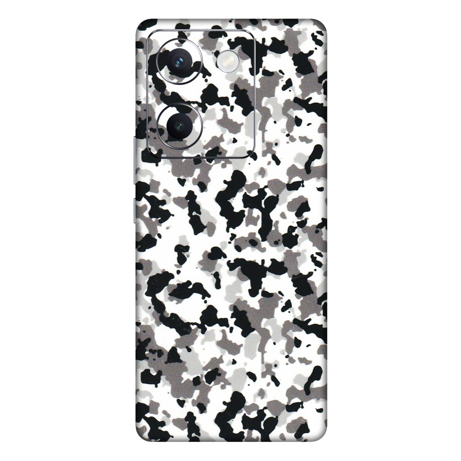 VIVO Y Series Phone Skins (All Models) - White Black Camouflage - 3D Embossed Finish (L-18) Vivo Y300 Plus (5G)