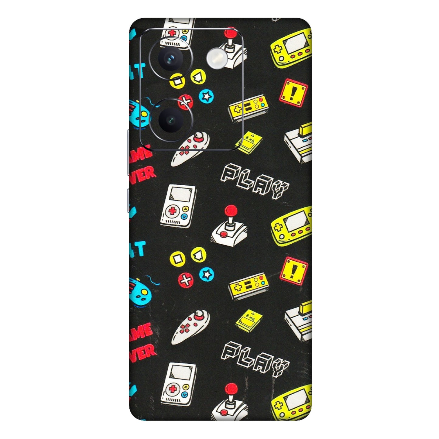 VIVO Y Series Phone Skins (All Models) - Gaming Doodles - 3D Embossed Finish (L-224) Vivo Y300 Plus (5G)