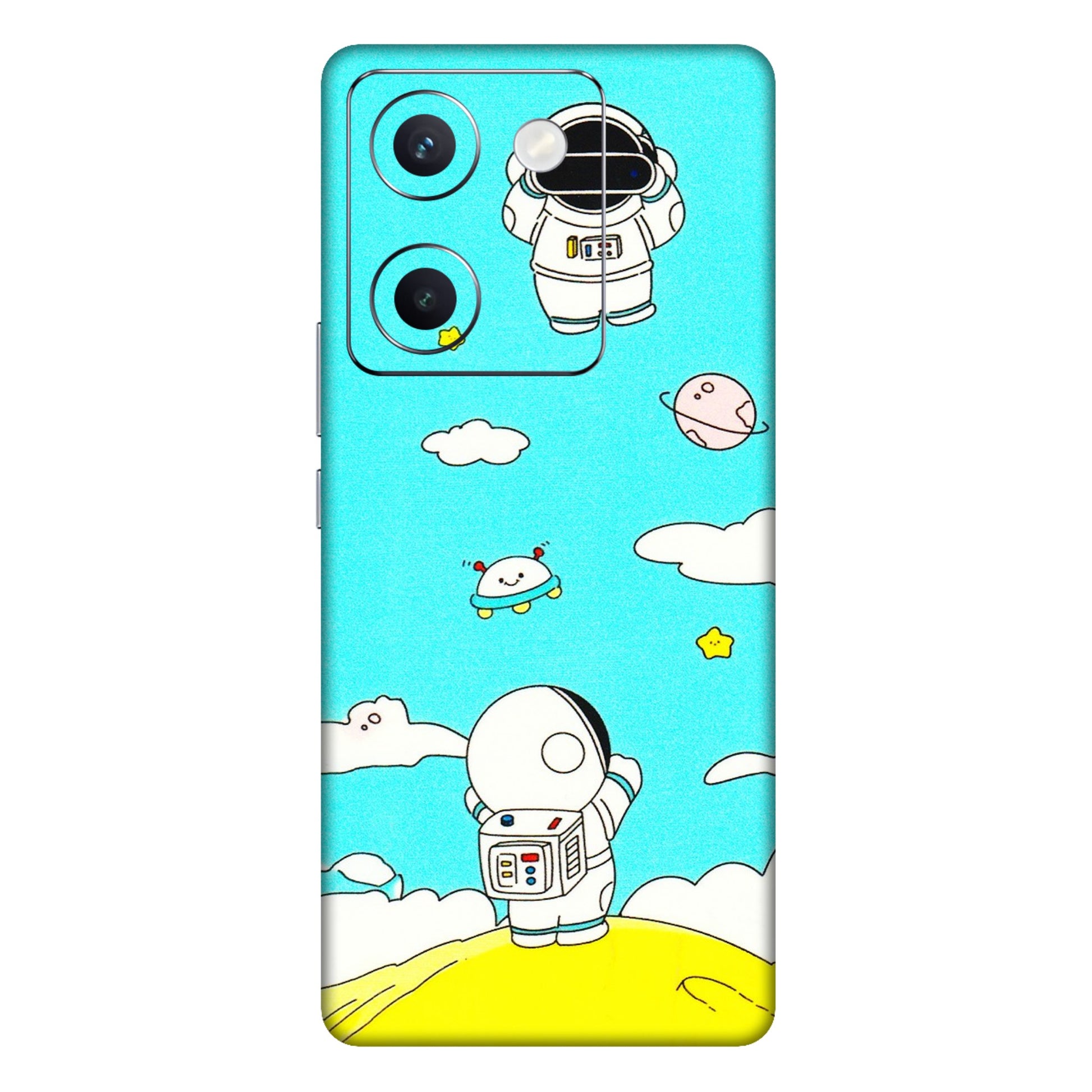 VIVO Y Series Phone Skins (All Models) - Blue Skies Astro Float - 3D Embossed Finish (L-230) Vivo Y300 Plus (5G)