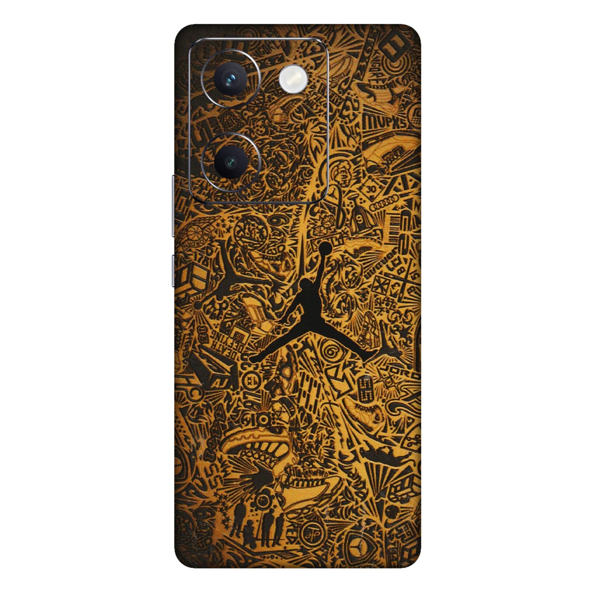 VIVO Y Series Phone Skins (All Models) - Premium Gold Basketball Player - 3D Embossed Finish (L-236) Vivo Y300 Plus (5G)