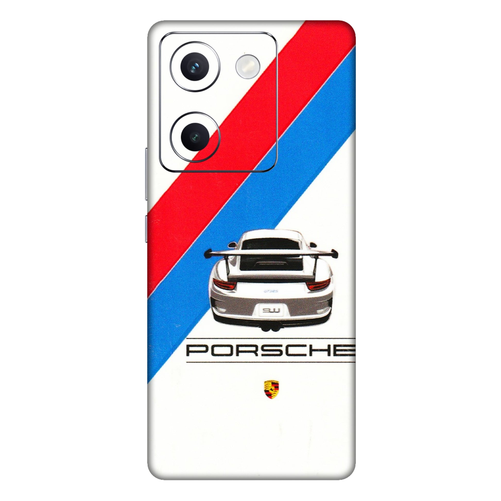 VIVO Y Series Phone Skins (All Models) - Porche Car Sober Logo - 3D Embossed Finish (L-248) Vivo Y300 Plus (5G)